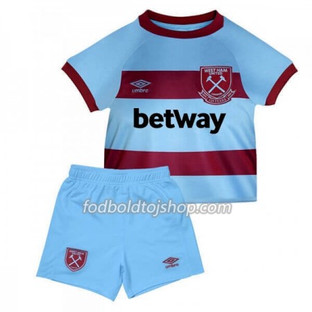 West Ham United Børn Udebane Fodboldsæt 2020-21 S/S (+ Korte bukser)